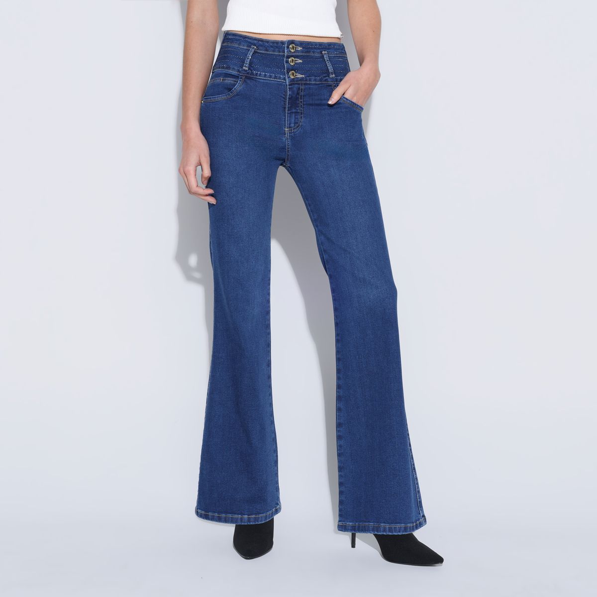 MOSSIMO - Jean Flare Mujer Tiro bajo Mossimo