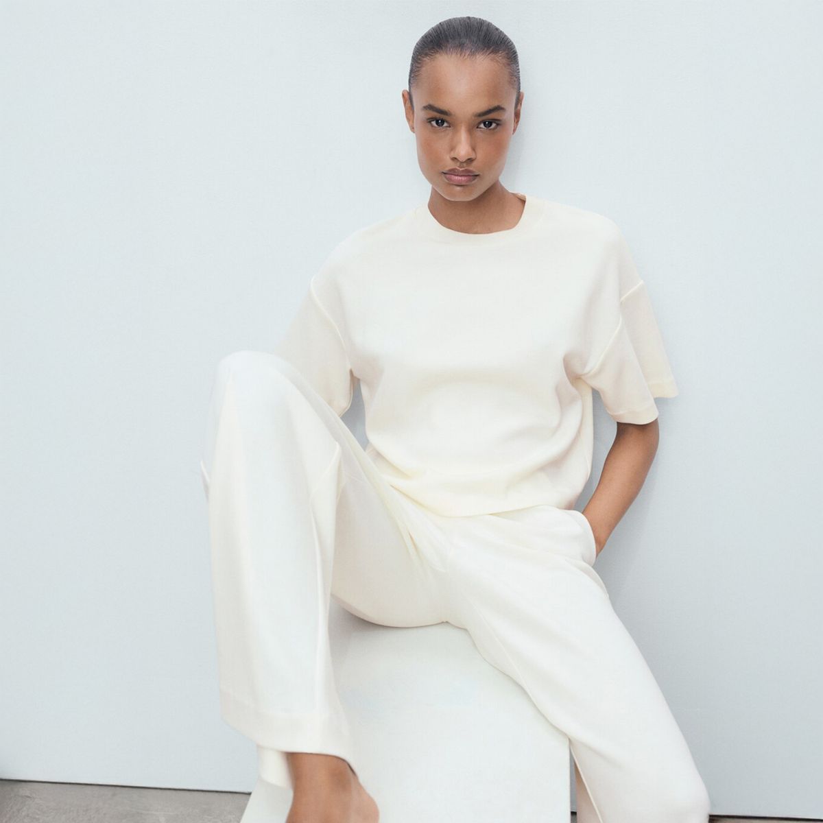 MANGO - Camiseta Mujer Manga corta de Algodón MANGO