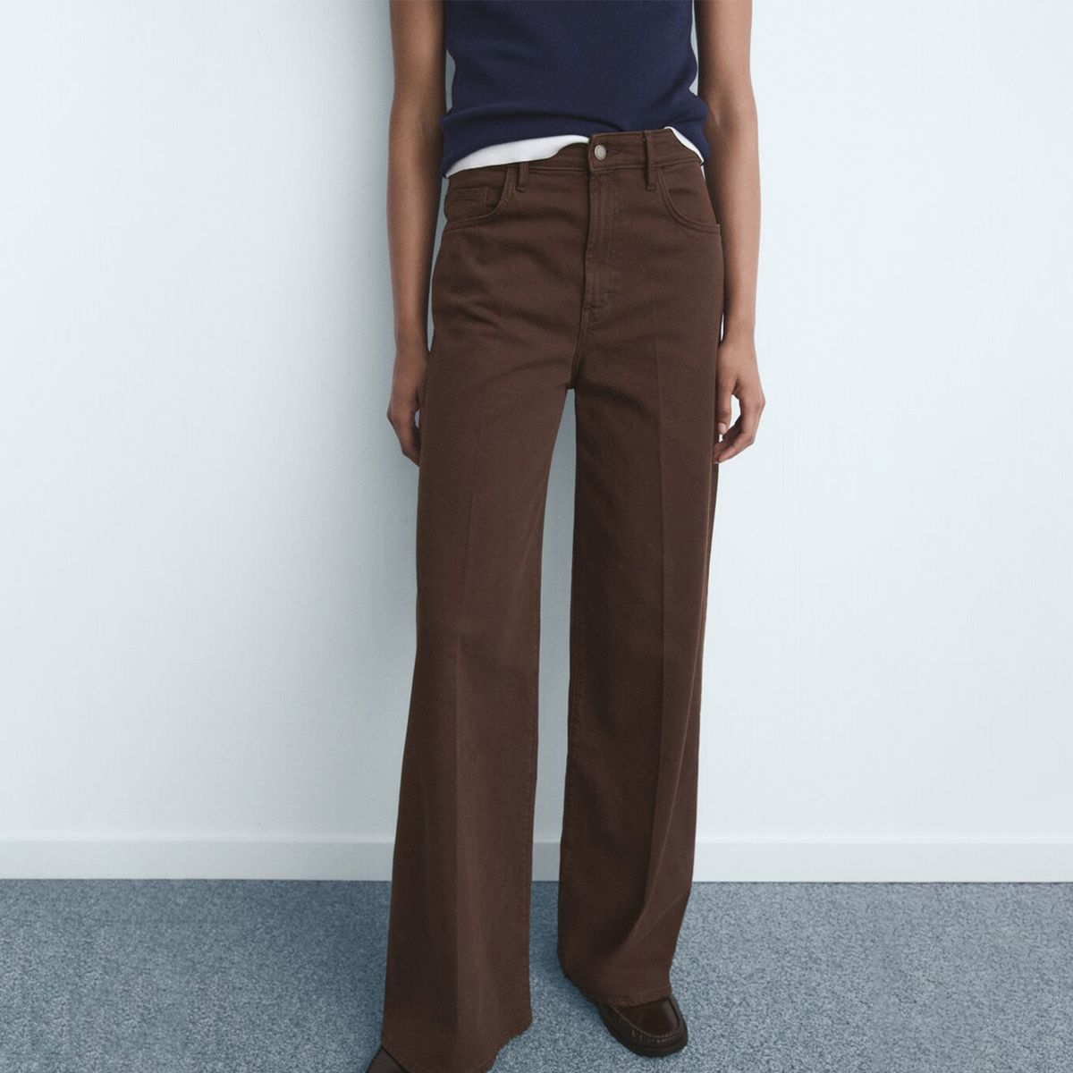 MANGO - Jean Wide leg Mujer Tiro alto MANGO