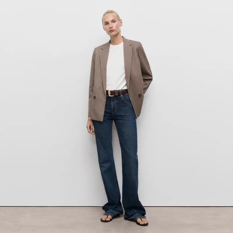 MANGO - Blazer Mujer de Cuadros MANGO