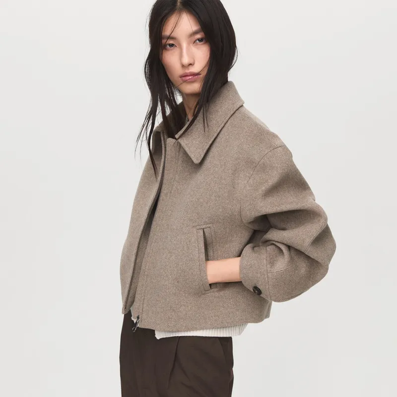 MANGO - Chaqueta Mujer de Lana MANGO