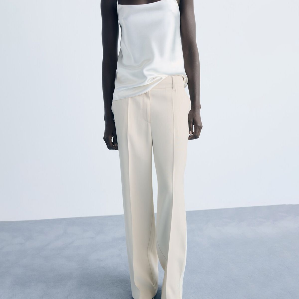 MANGO - Pantalón Recto Mujer Tiro medio MANGO