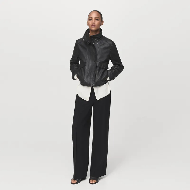 MANGO - Pantalón Recto Mujer Tiro medio MANGO