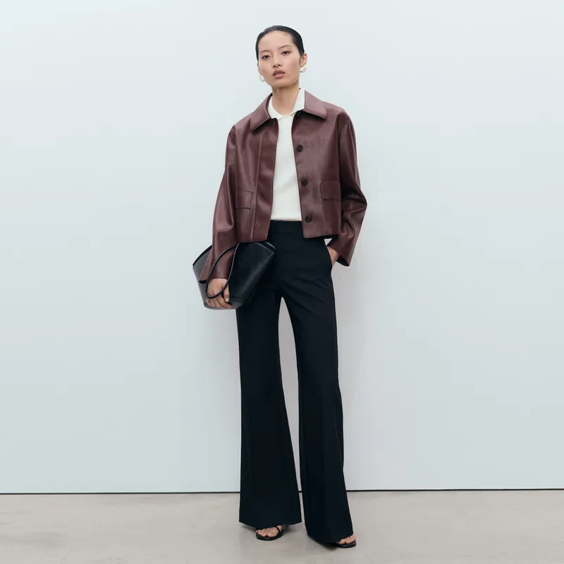 MANGO - Chaqueta Efecto cuero Mujer Efecto cuero MANGO