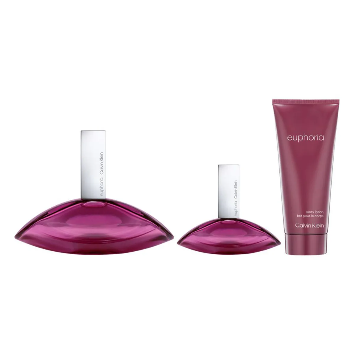 CALVIN KLEIN - Set de Perfume Mujer CALVIN KLEIN Incluye: Euphoria 100 ml (3.3oz) Eau de parfum for Women - Euphoria 30ml (1oz) Eau de parfum for Women - Euphoria 100 ml (3.3oz) Body Lotion for Women 