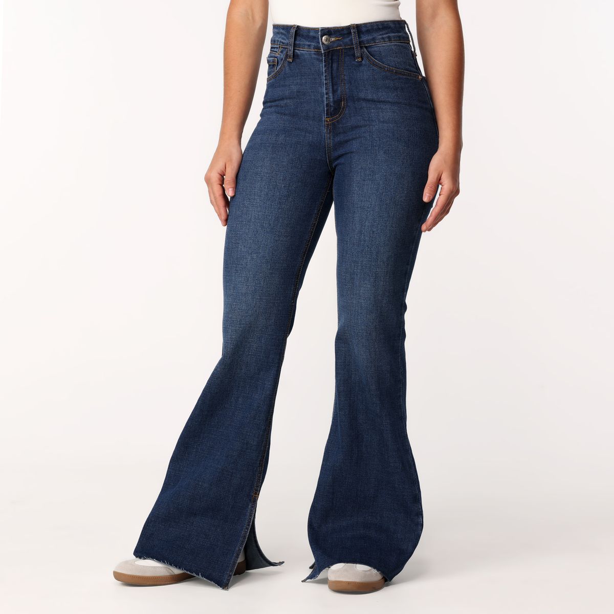 SYBILLA - Jean Flare Mujer Tiro alto Denim Sybilla 