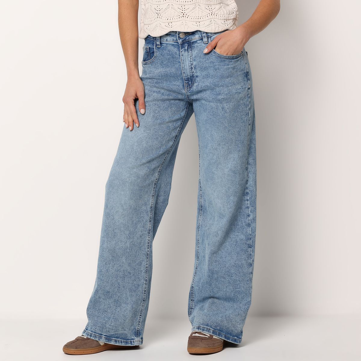 SYBILLA - Jean Wide leg Mujer Tiro alto Sybilla