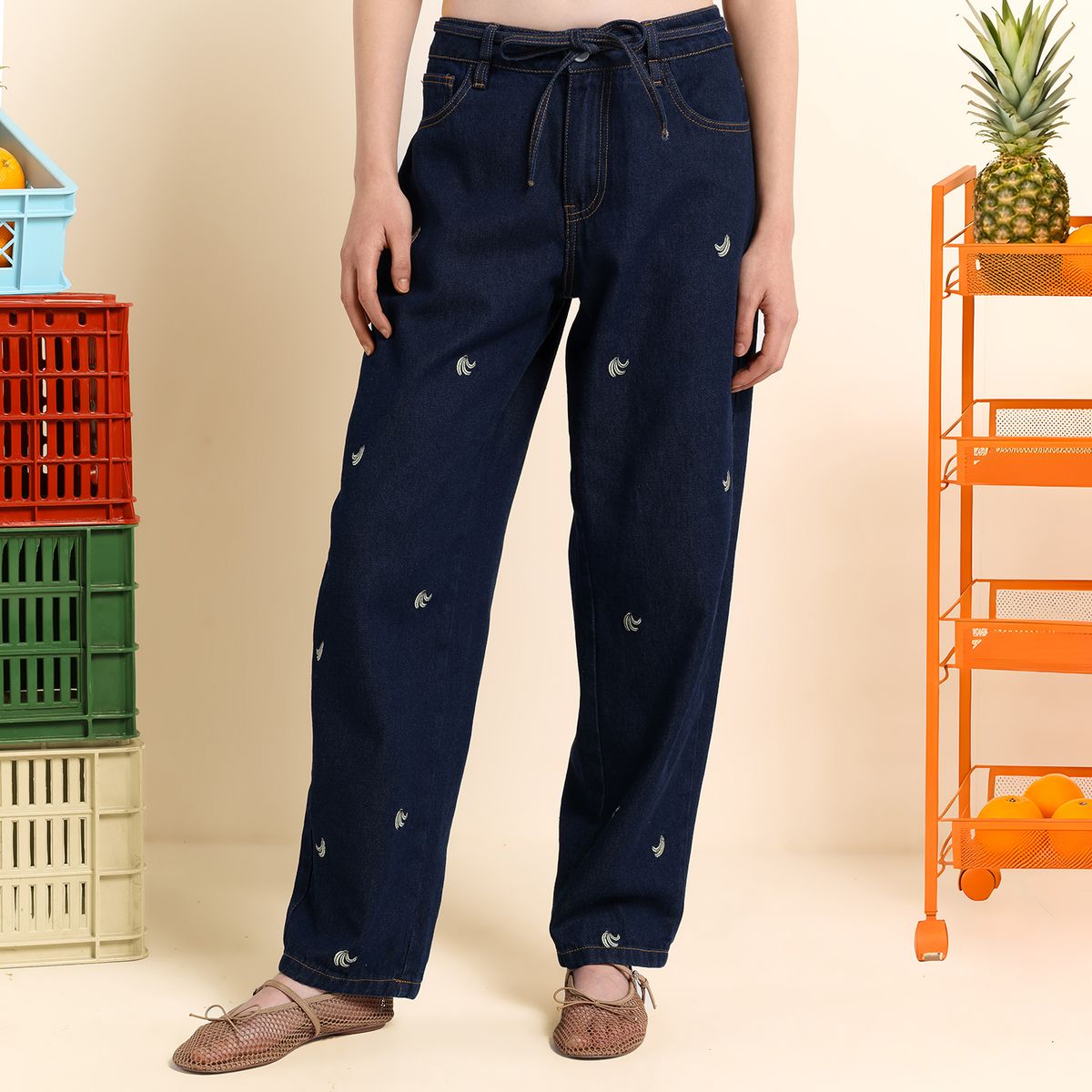 JOURNEY IN PAIRS X SYBILLA - Jean Balloon Mujer Tiro medio Sybilla 