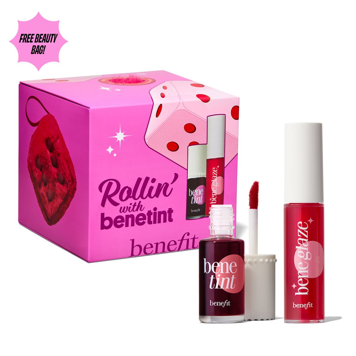 BENEFIT - Set de maquillaje rostro Líquido labios y mejillas Rollin' with Benetint Benefit Incluye 3 Productos
