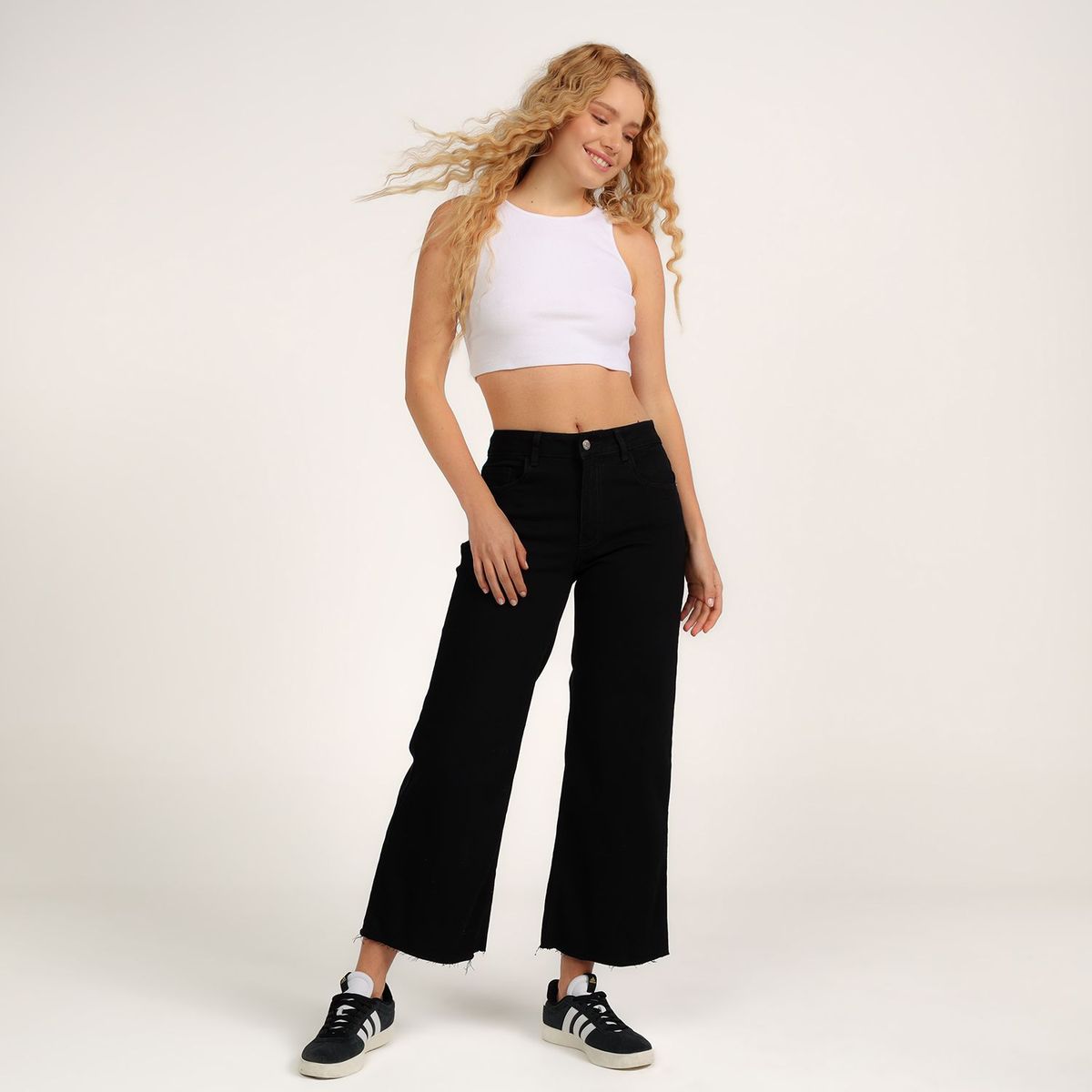 SYBILLA - Jean Culotte Mujer Tiro alto Denim Sybilla