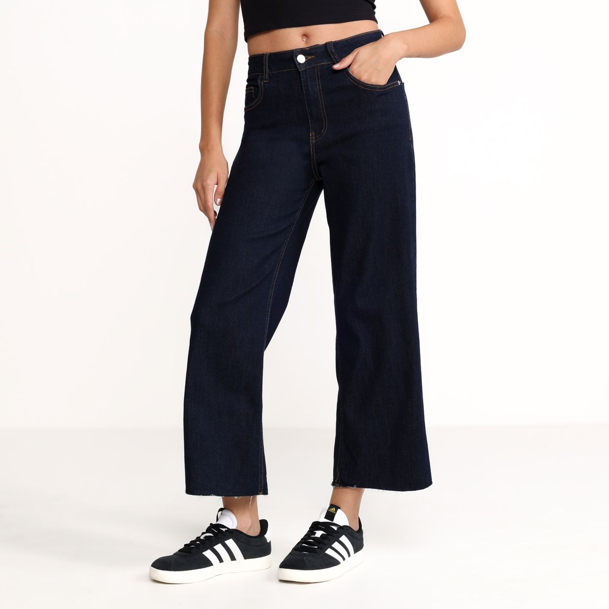 SYBILLA - Jean Culotte Mujer Tiro alto Denim Sybilla