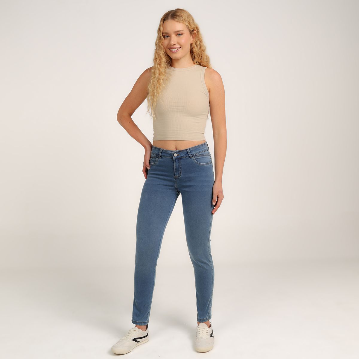 SYBILLA - Jean Flare Mujer Tiro medio Denim Sybilla