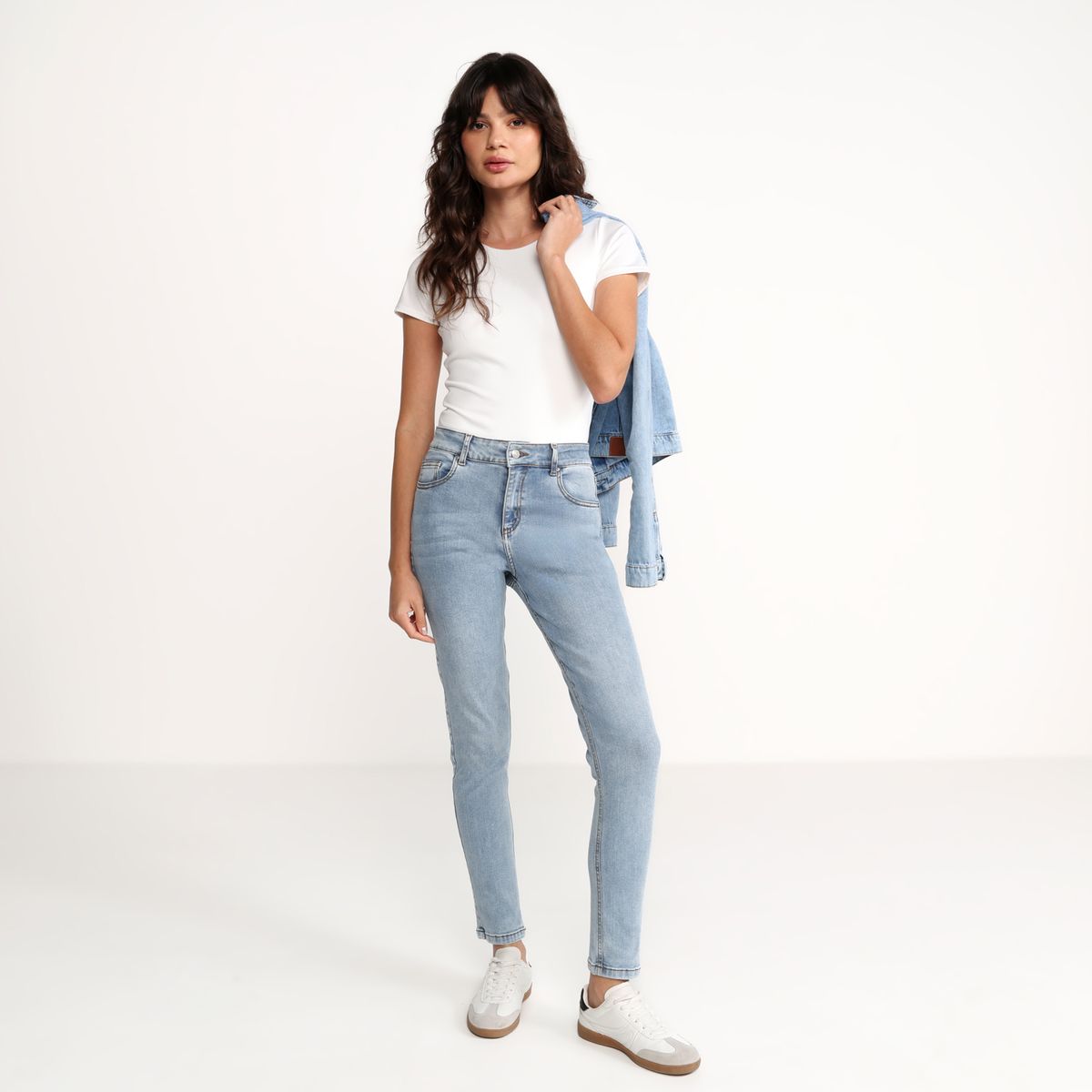 SYBILLA - Jean Flare Mujer Tiro alto Denim Sybilla