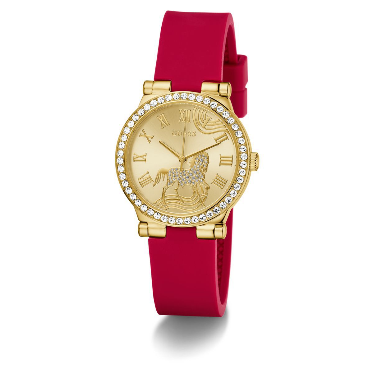 GUESS - Reloj Guess Mujer Fawn. Reloj Silicona Rojo GW0937L1