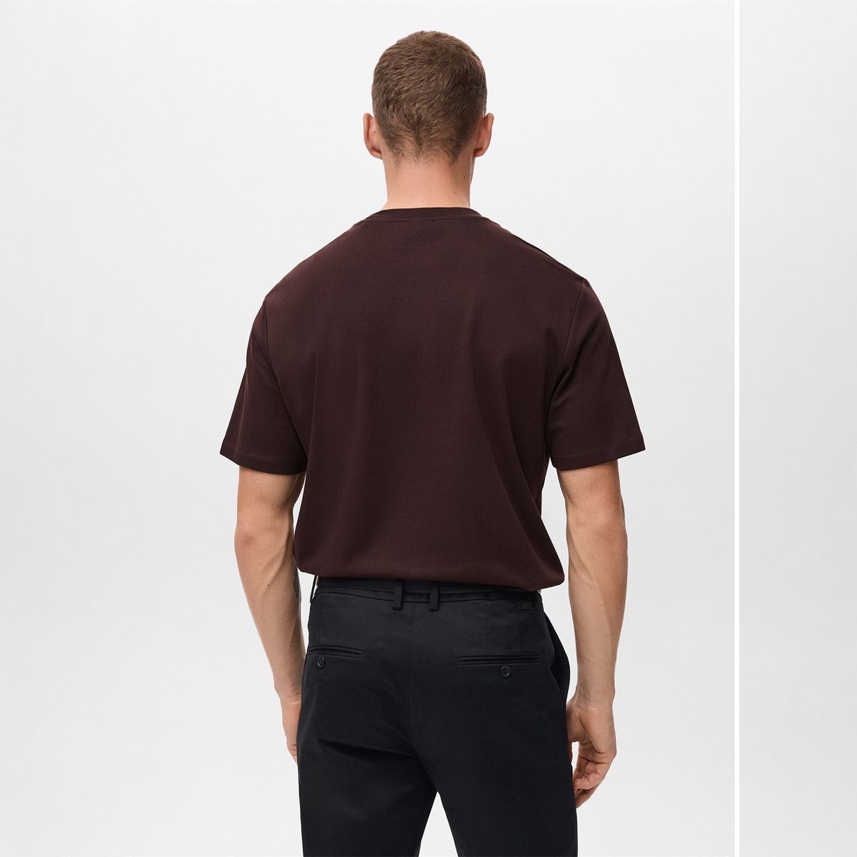 MANGO - Camiseta Hombre de Algodón Mango