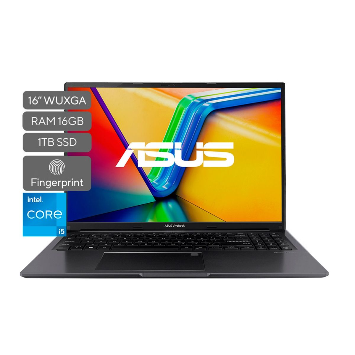ASUS - Portátil ASUS Vivobook 16 | Intel Core i5 | 16 GB de RAM | 1TB SSD de almacenamiento | Windows 11 |16 Pulgadas |X1605VA-MB2013W |  Computador portátil