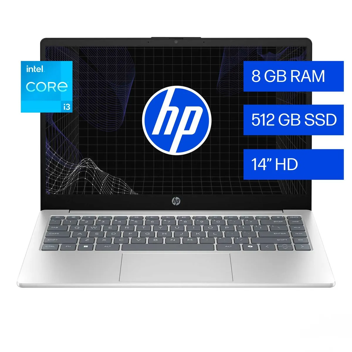HP - Portátil HP 14" | Intel core i3 | 8GB de RAM | 512GB SSD | Windows 11 home