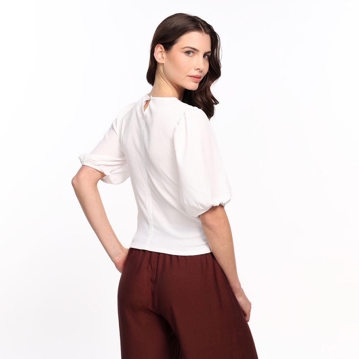 UNIVERSITY CLUB - Blusa Mujer Liso con Bordado Manga corta Poliéster University Club