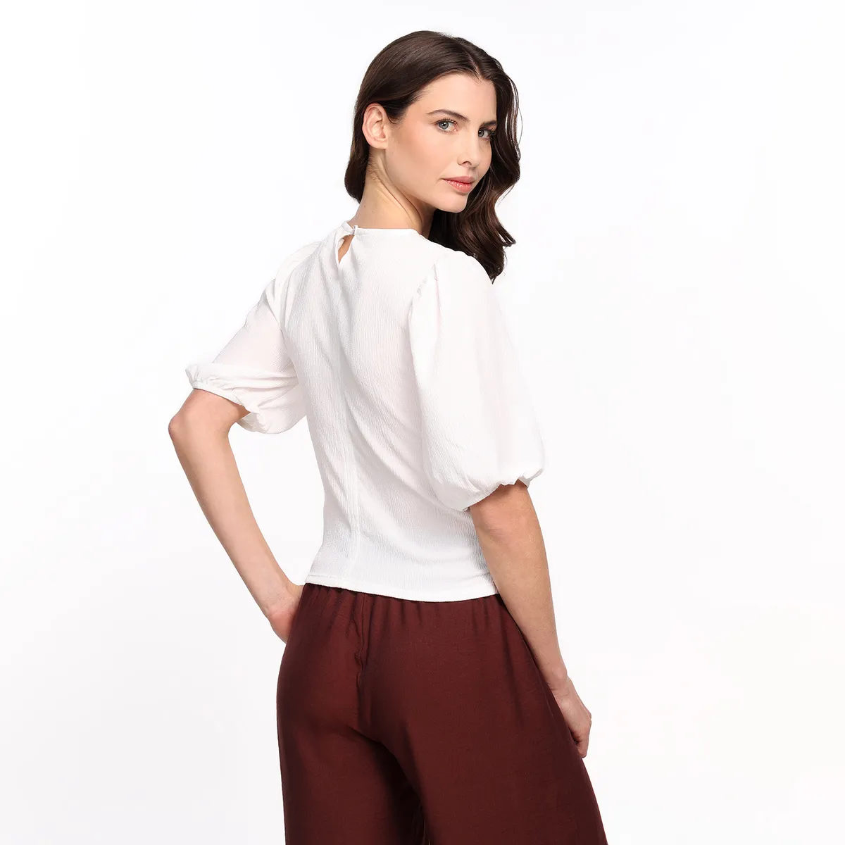 UNIVERSITY CLUB - Blusa Mujer Liso con Bordado Manga corta Poliéster University Club