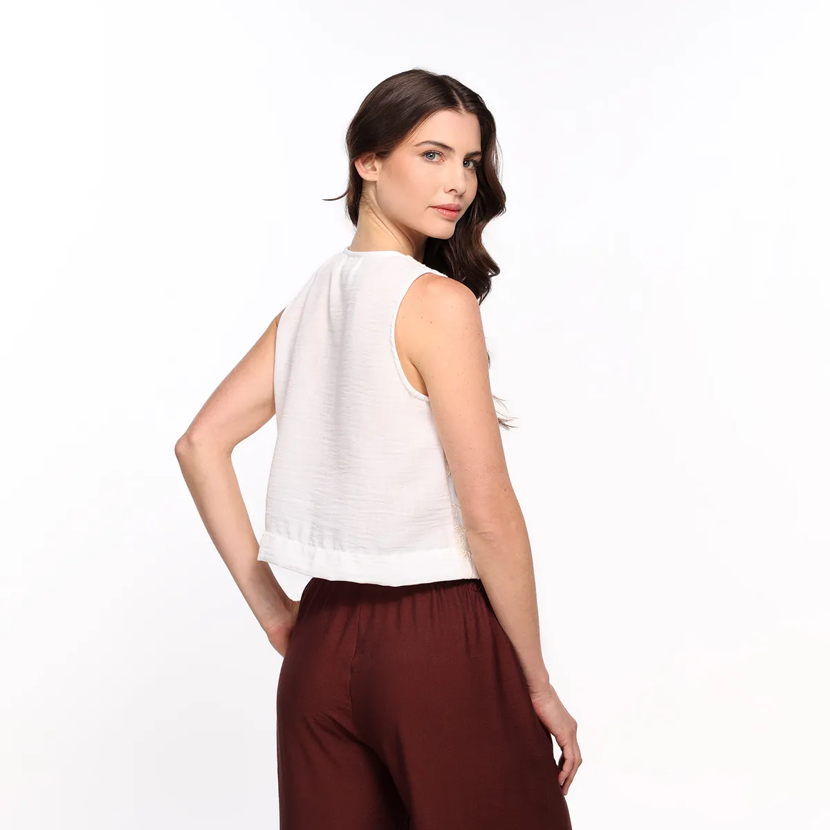 UNIVERSITY CLUB - Top esqueleto Mujer Ojalillo Sin mangas de Algodón University Club