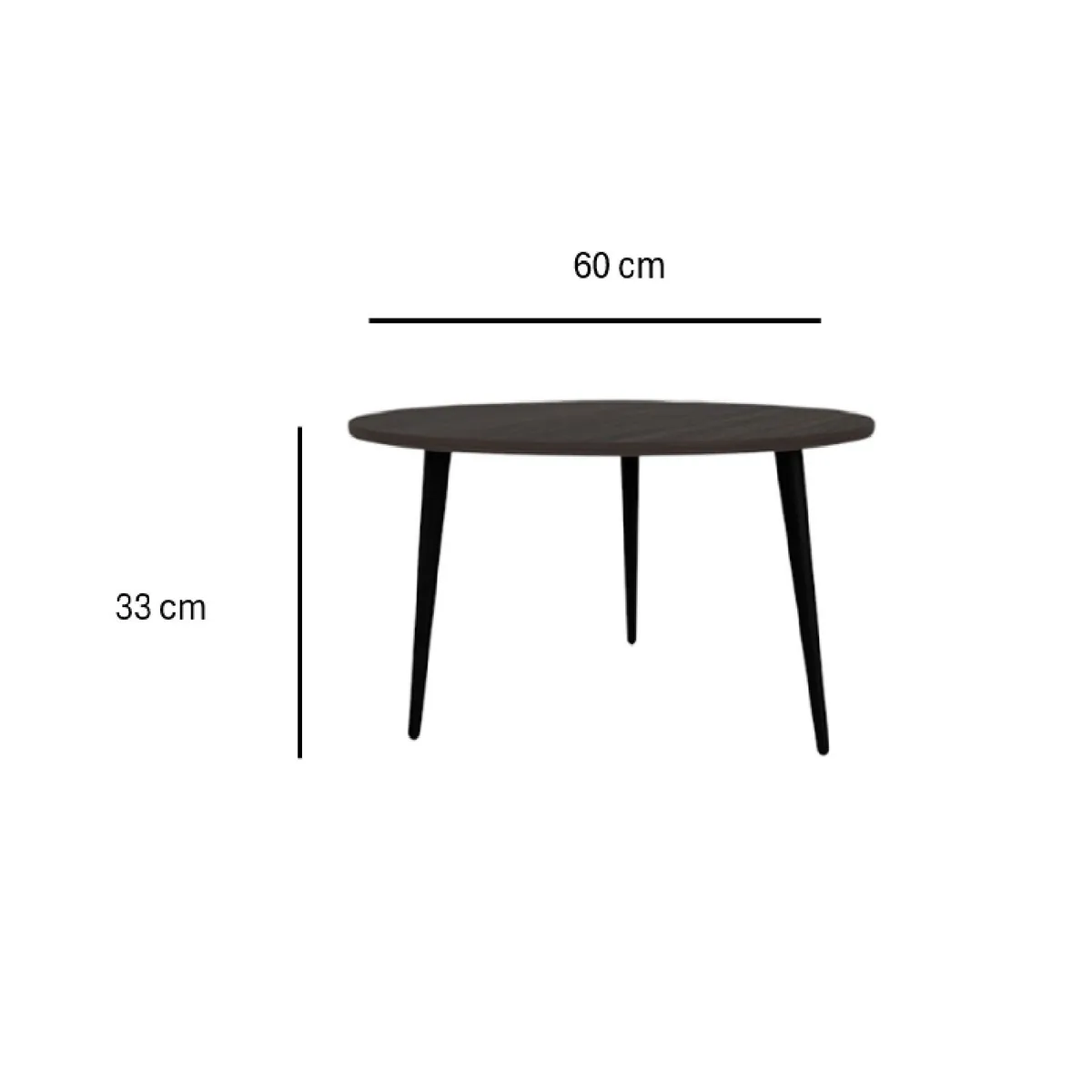 DKO DESIGN - Mesa de Centro Atrio 33×60×60 cm