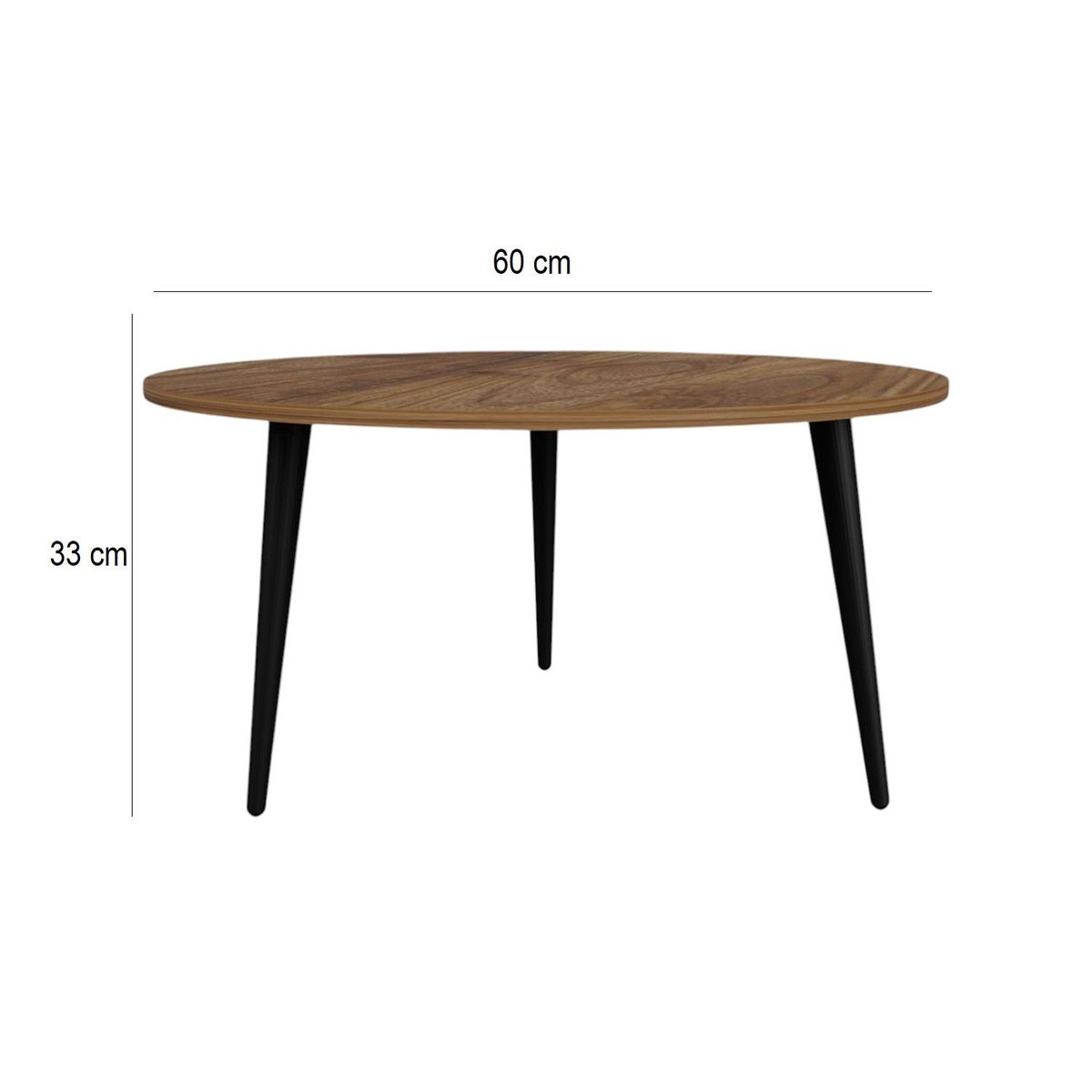 DKO DESIGN - Mesa de Centro Atrio 33×60×60 cm