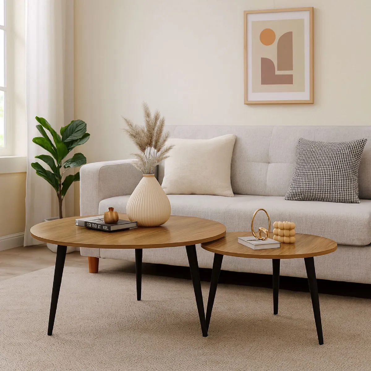 DKO DESIGN - Set x2 Mesas de Centro Atrio (43x80cm) (41x60cm)