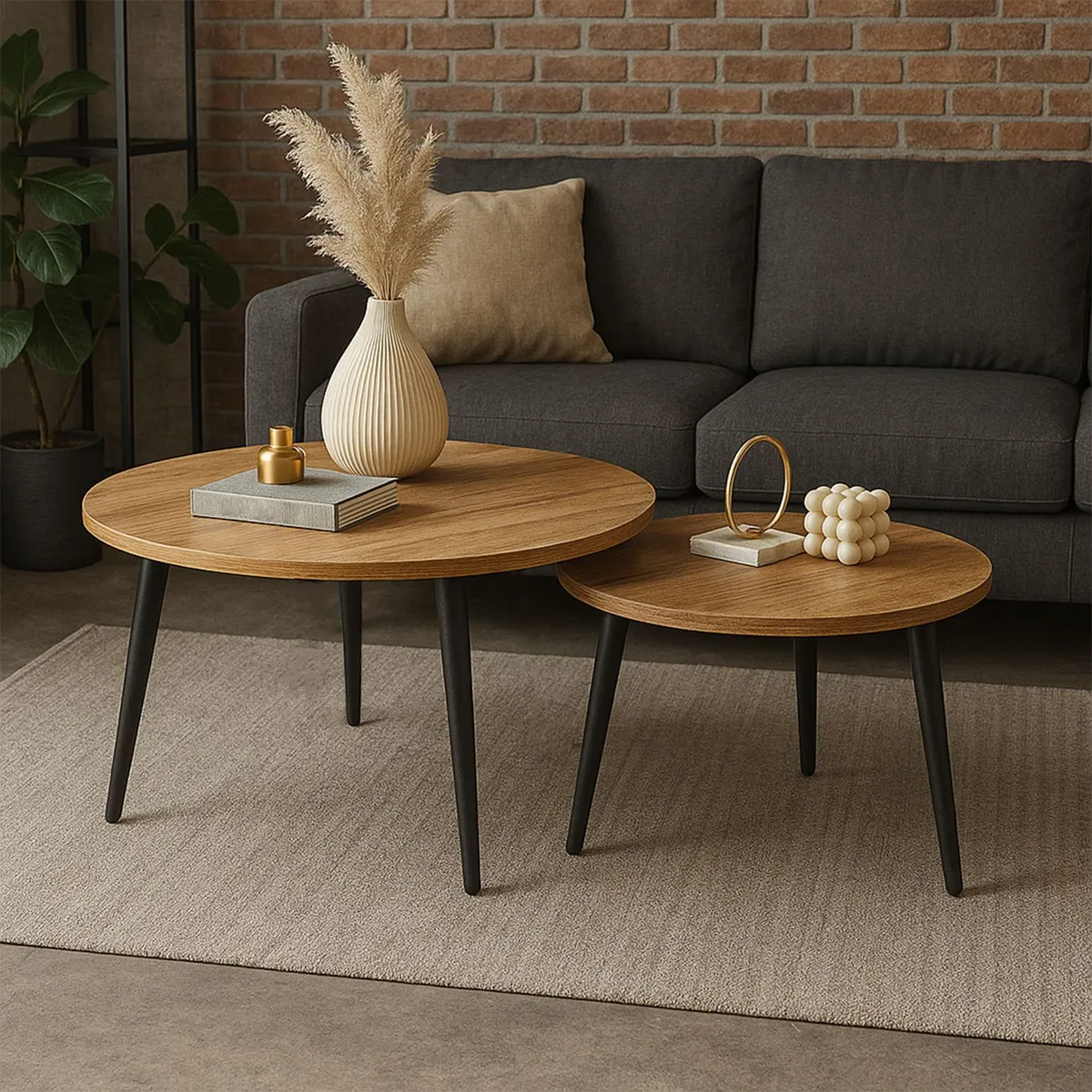 DKO DESIGN - Set x2 Mesas de Centro Atrio (43x80cm) (41x60cm)