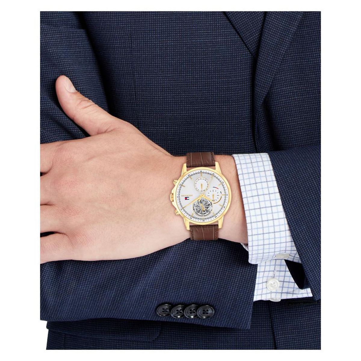 TOMMY HILFIGER - Reloj Tommy  Hilfiger Hombre 1710631 . Reloj Piel Marrón