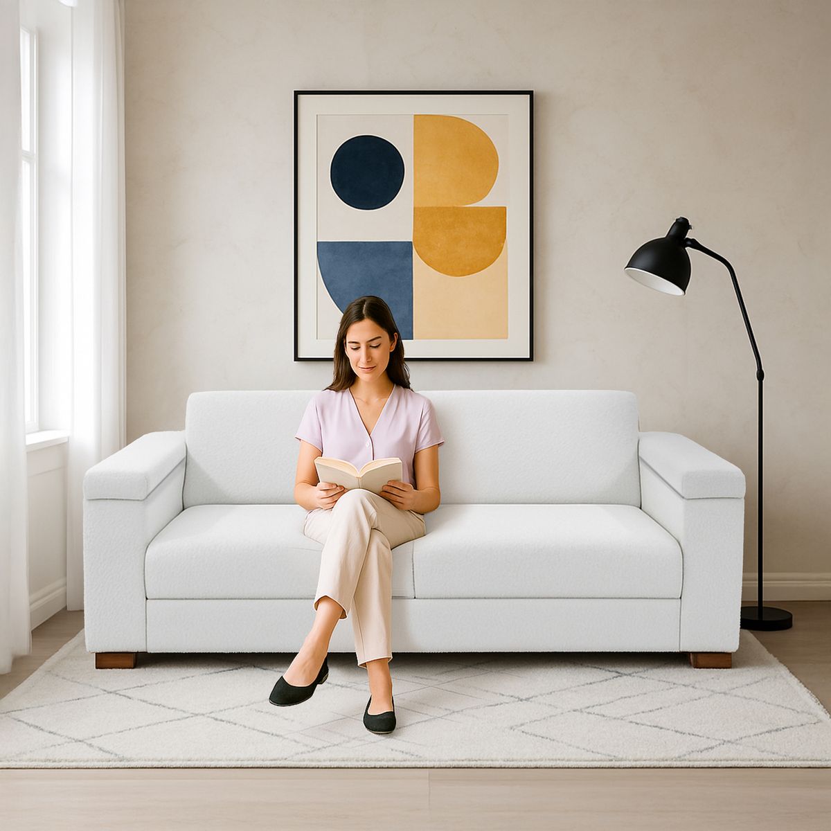 MICA - Sofá Poliéster 3 puestos MODENA