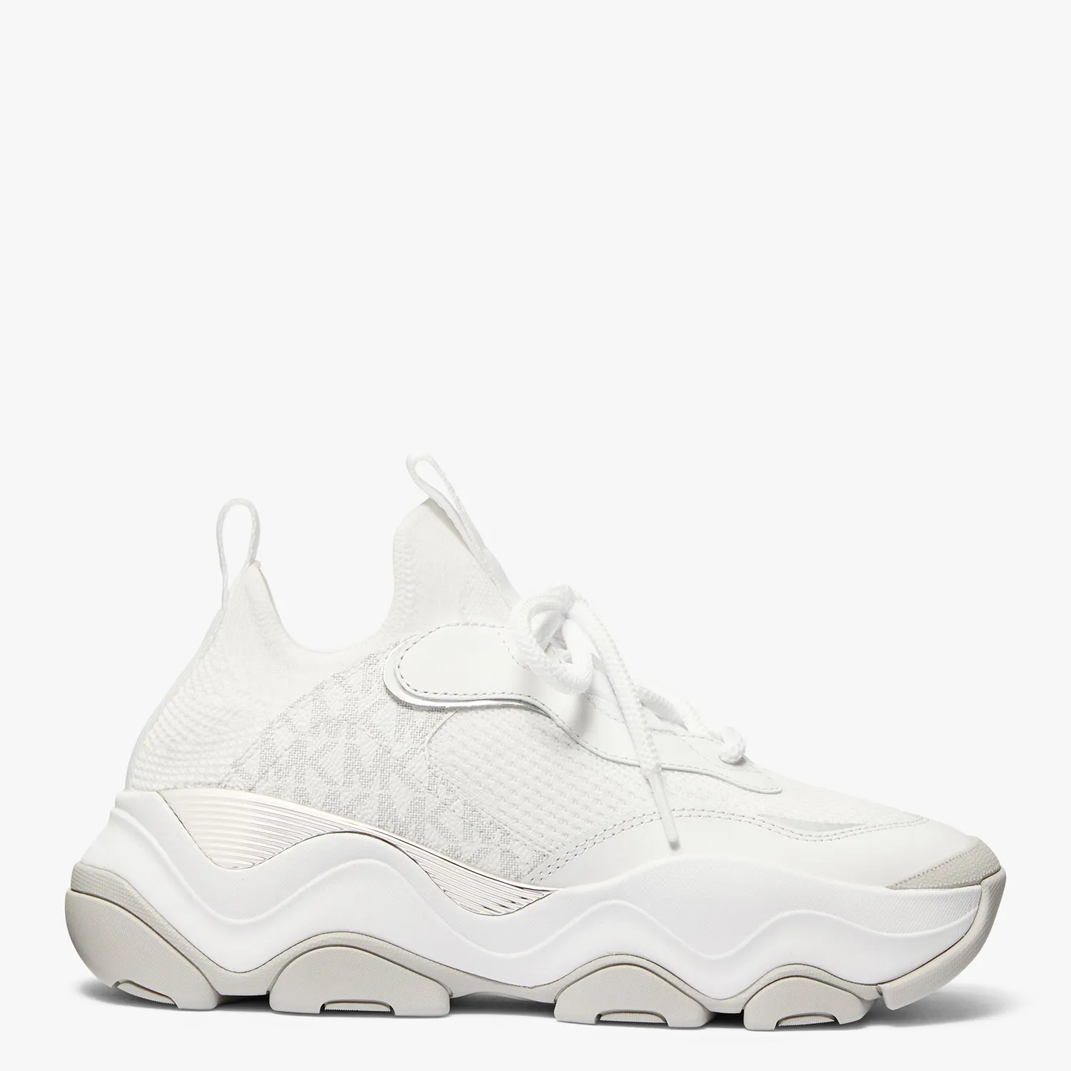 Tenis Michael Kors Moda Atlas Knit Trainer Mujer Blancos MICHAEL