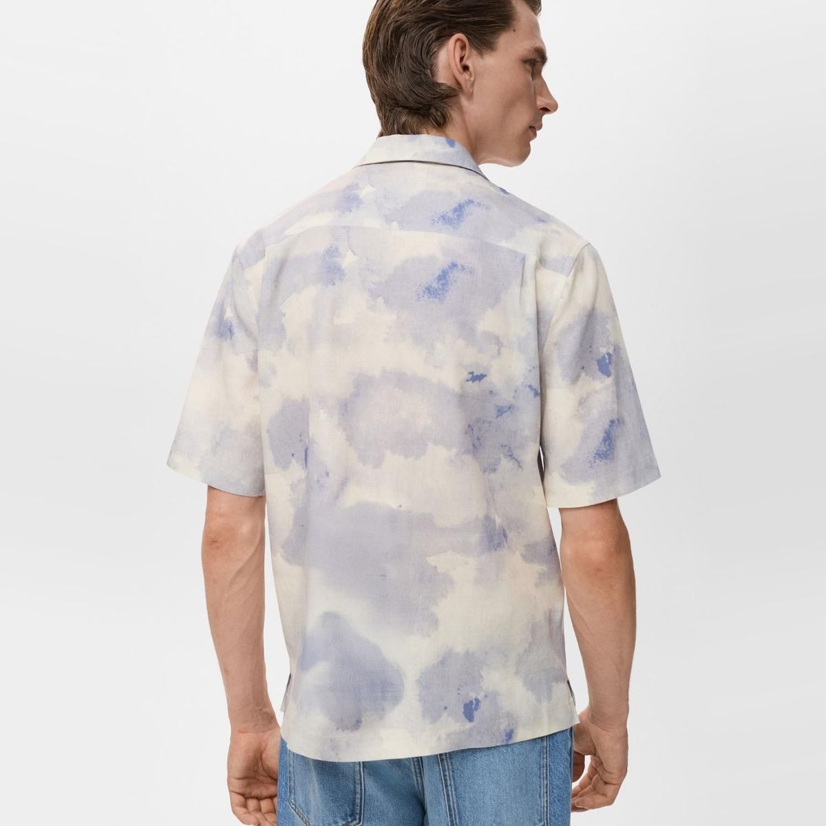 MANGO - Camisa Hombre Tejido Manga corta Regular fit MANGO