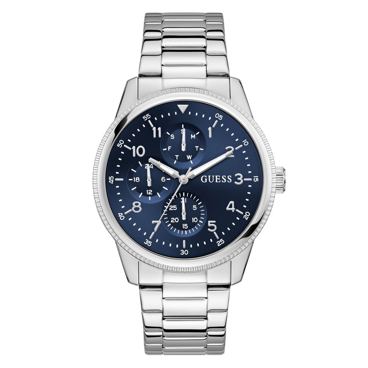GUESS - Reloj Guess Hombre Ian. Reloj Acero Inoxidable Plateado GW0970G1