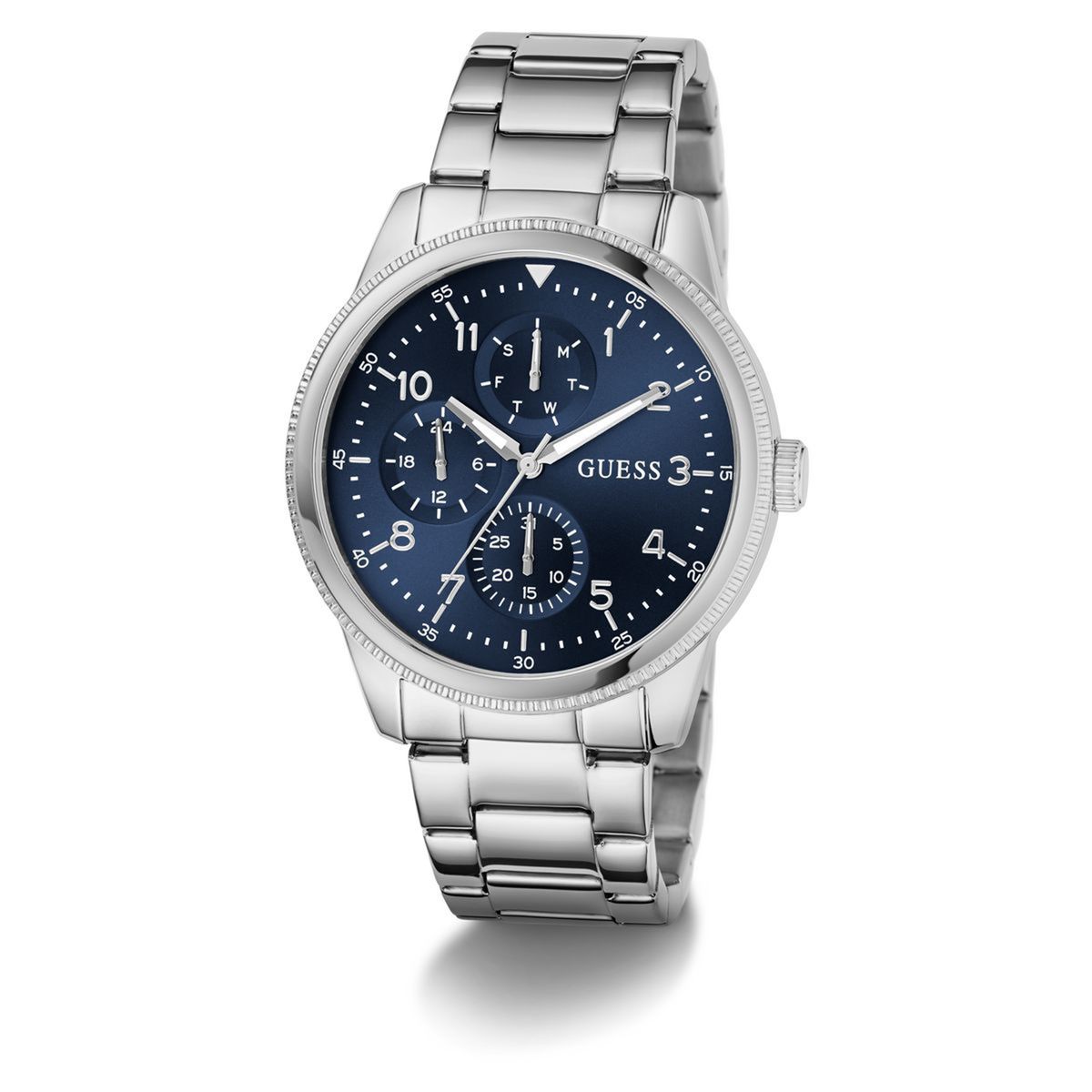 GUESS - Reloj Guess Hombre Ian. Reloj Acero Inoxidable Plateado GW0970G1