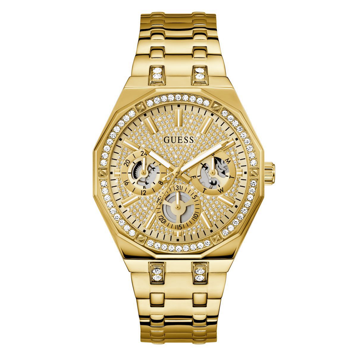 GUESS - Reloj Guess Hombre Kryptonite. Reloj Acero Inoxidable Dorado GW0960G2