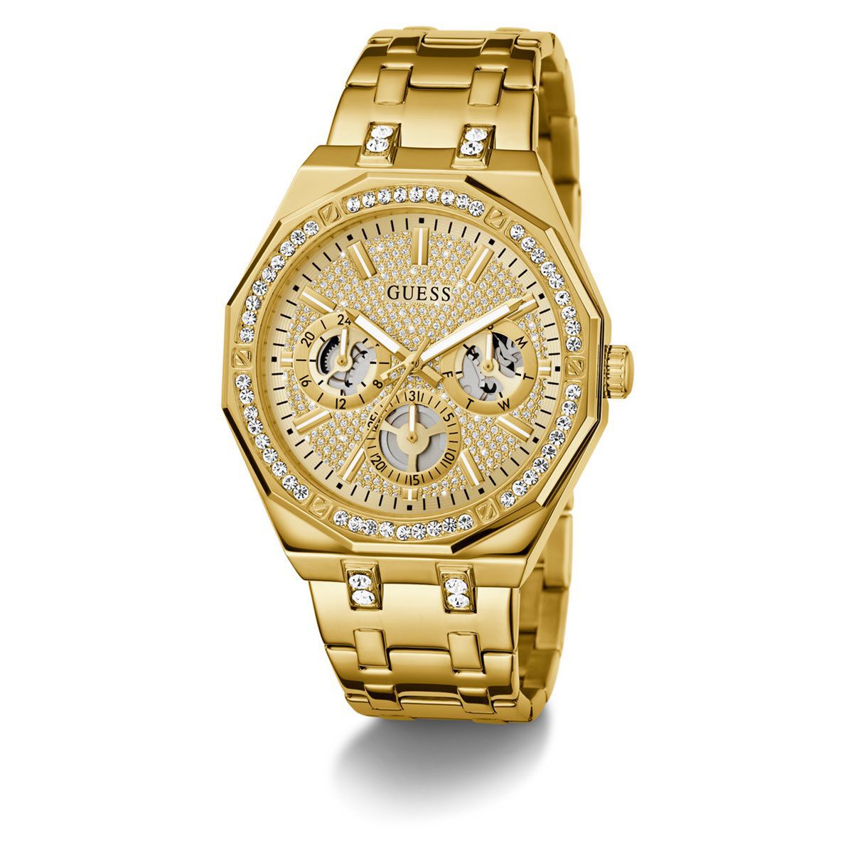 GUESS - Reloj Guess Hombre Kryptonite. Reloj Acero Inoxidable Dorado GW0960G2