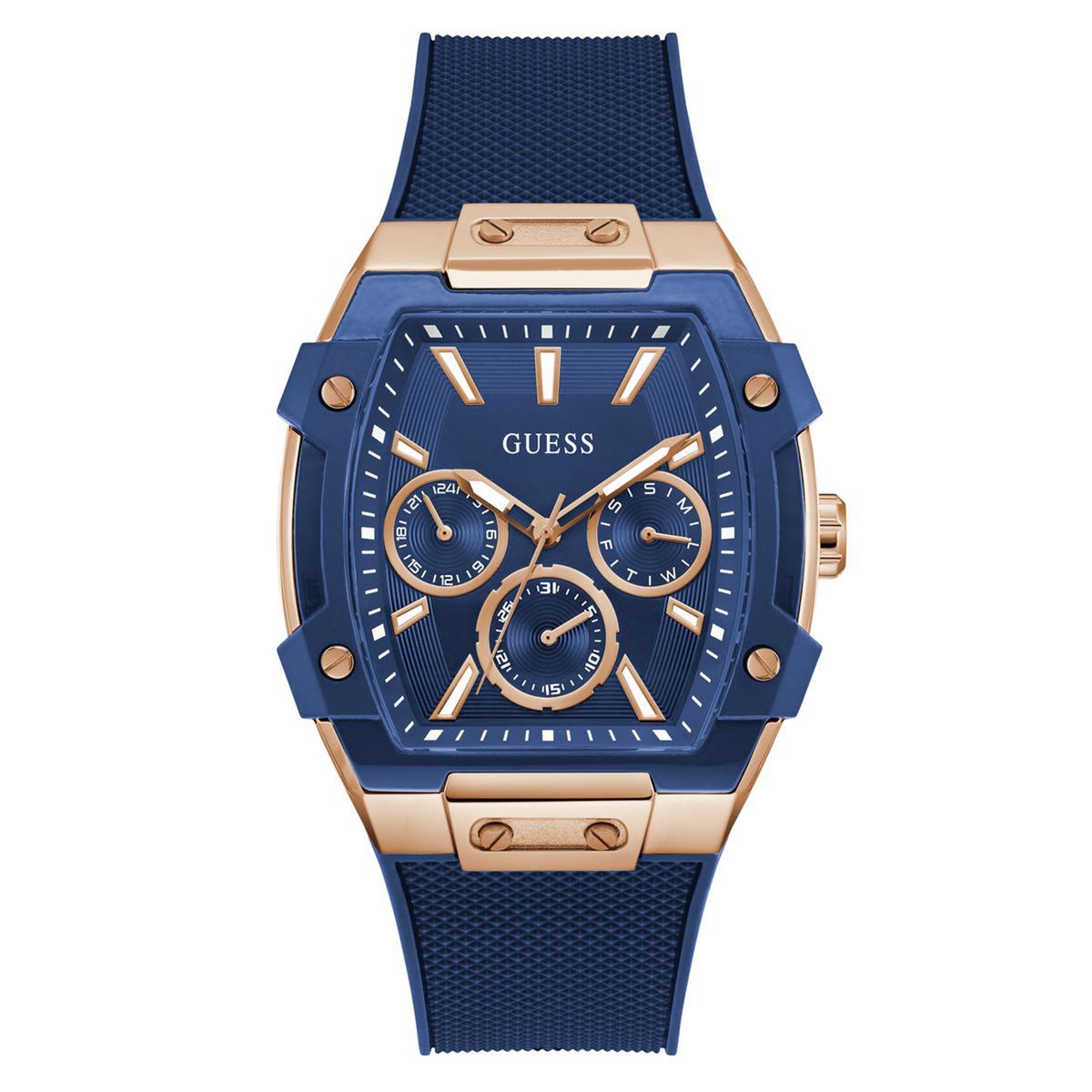 GUESS - Reloj Guess Hombre Phoenix. Reloj Silicona Azul GW0956G4