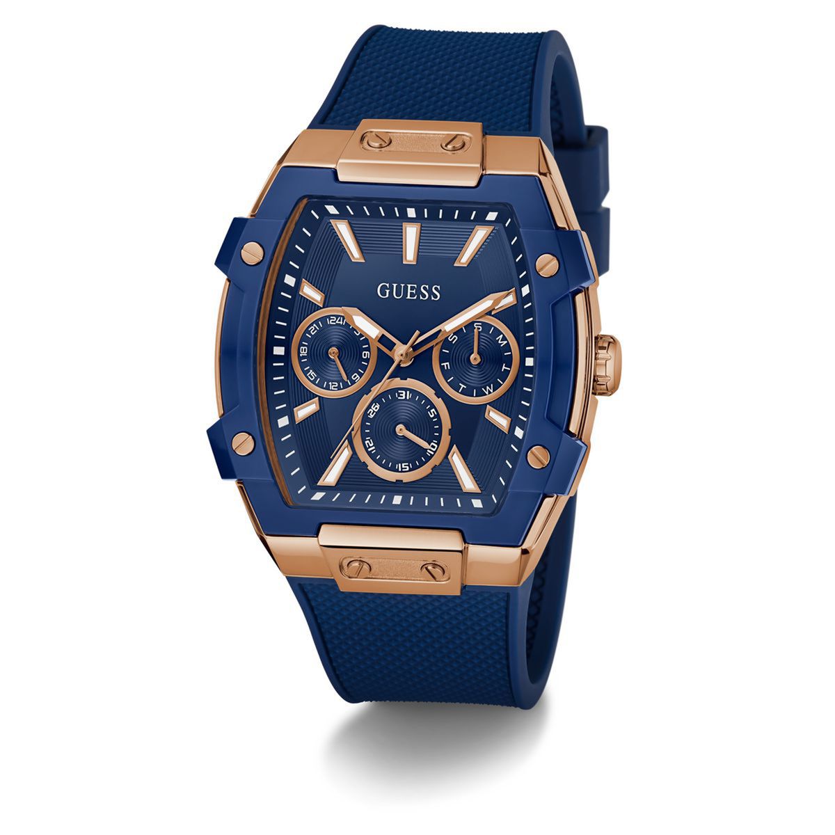 GUESS - Reloj Guess Hombre Phoenix. Reloj Silicona Azul GW0956G4