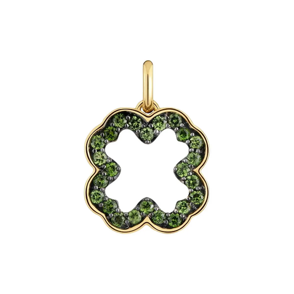 TOUS - Dije trébol de oro de 14 kt y cromodiópsido Medallions