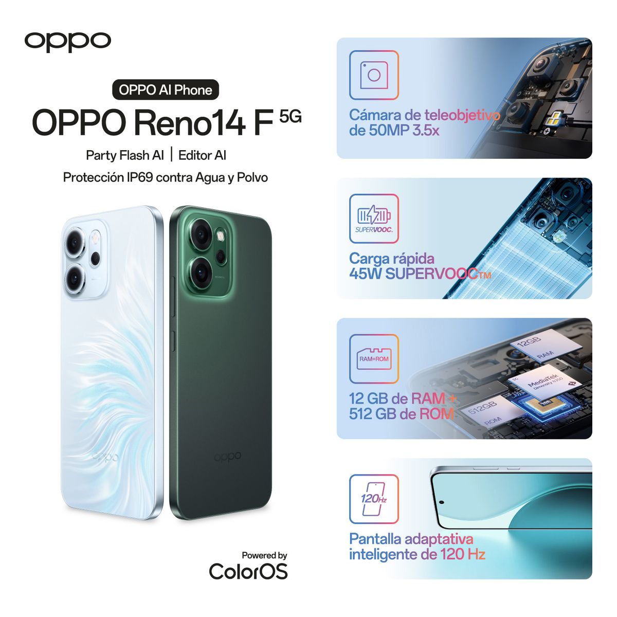 OPPO - Celular RENO14F | 512GB | 5G |12GB RAM 