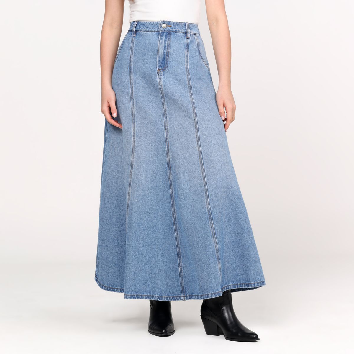 BASEMENT - Falda Maxi Mujer Algodón Basement