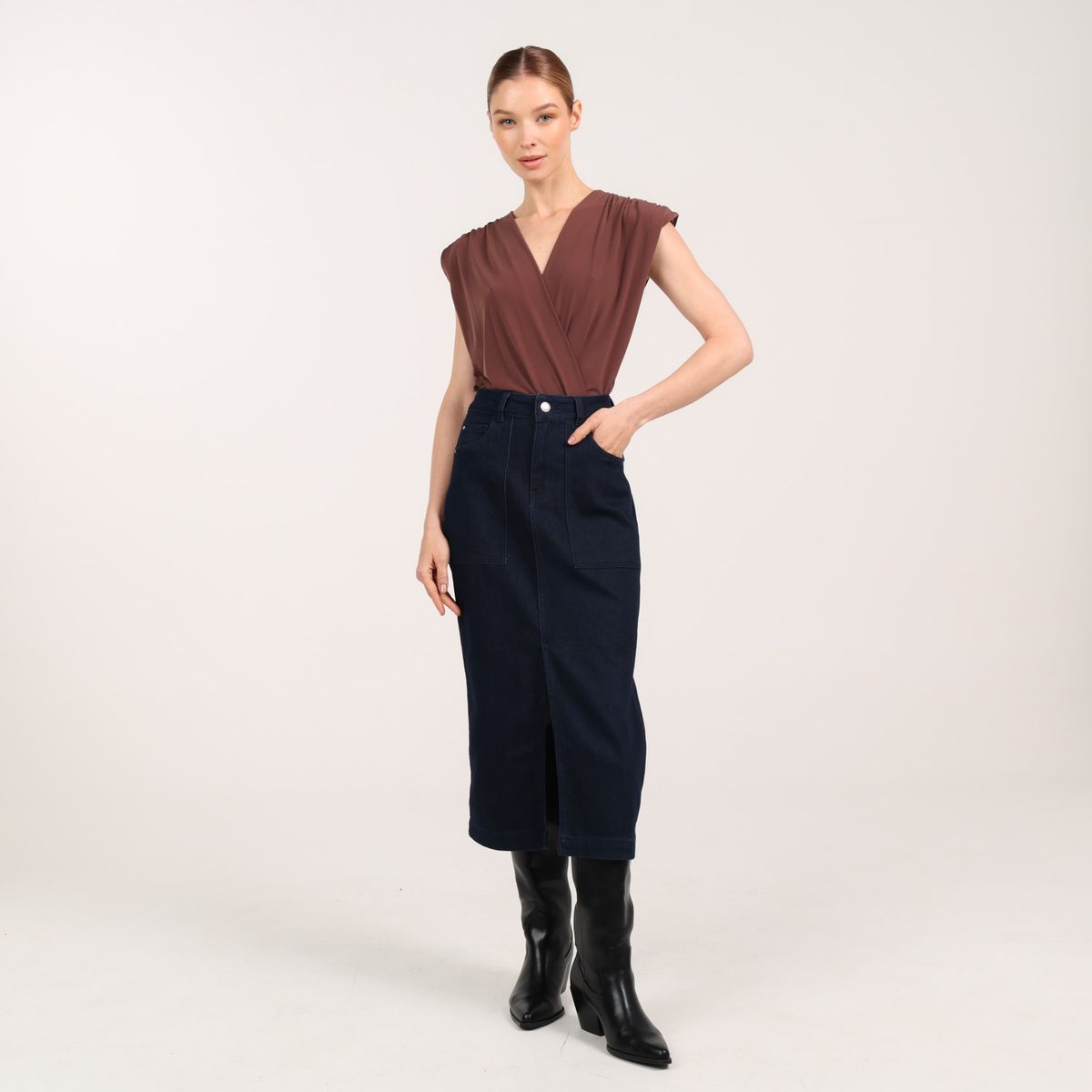 BASEMENT - Falda Midi Mujer Basement 
