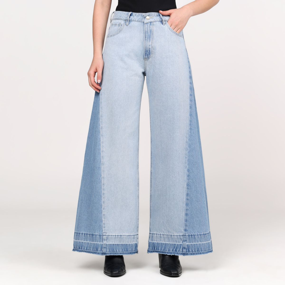 BASEMENT - Jean Flare Mujer Tiro medio Basement 