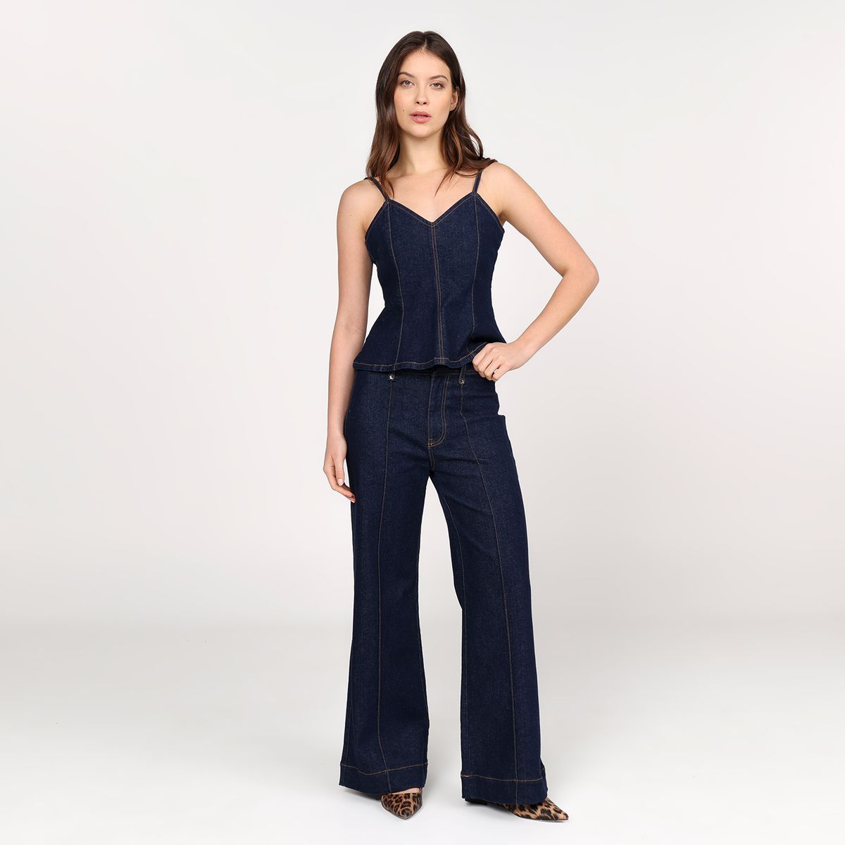 BASEMENT - Jean Flare Mujer Tiro alto Basement