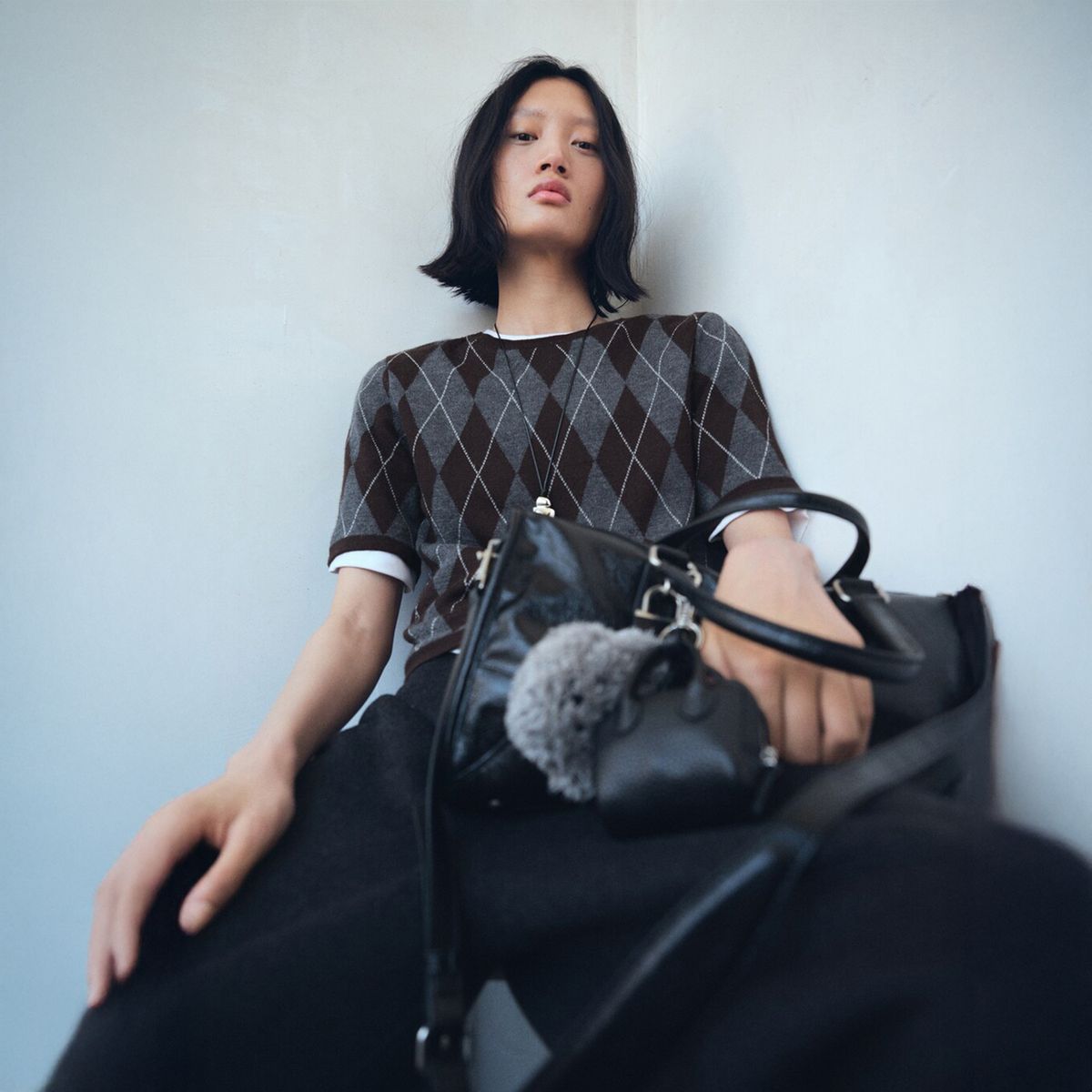 MANGO - Saco Mujer con Estampado Mango 