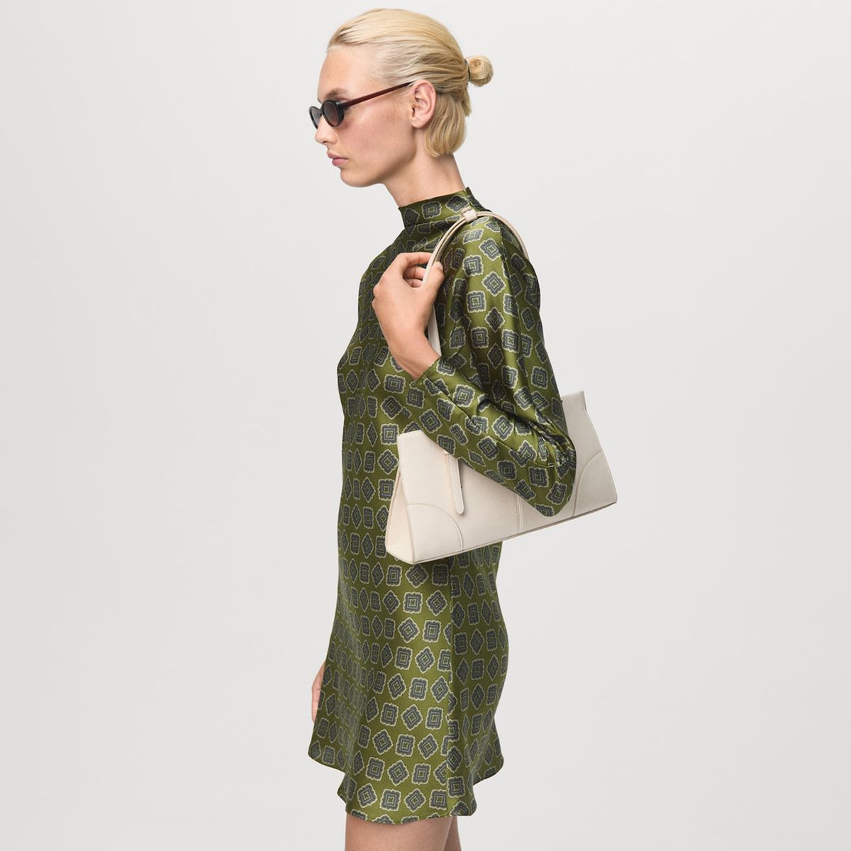 MANGO - Vestido Mujer Corto Casual con Estampado Mango