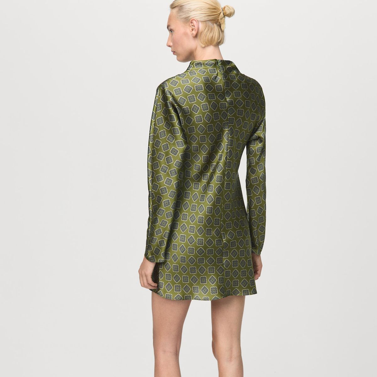 MANGO - Vestido Mujer Corto Casual con Estampado Mango