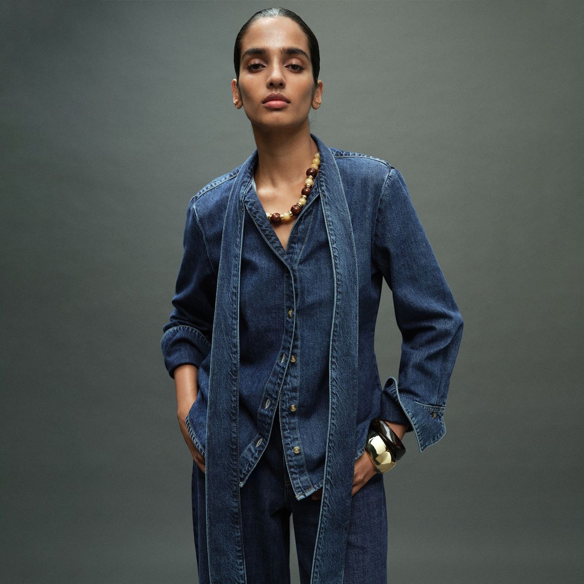 MANGO - Camisa Mujer Manga larga de Algodón Mango