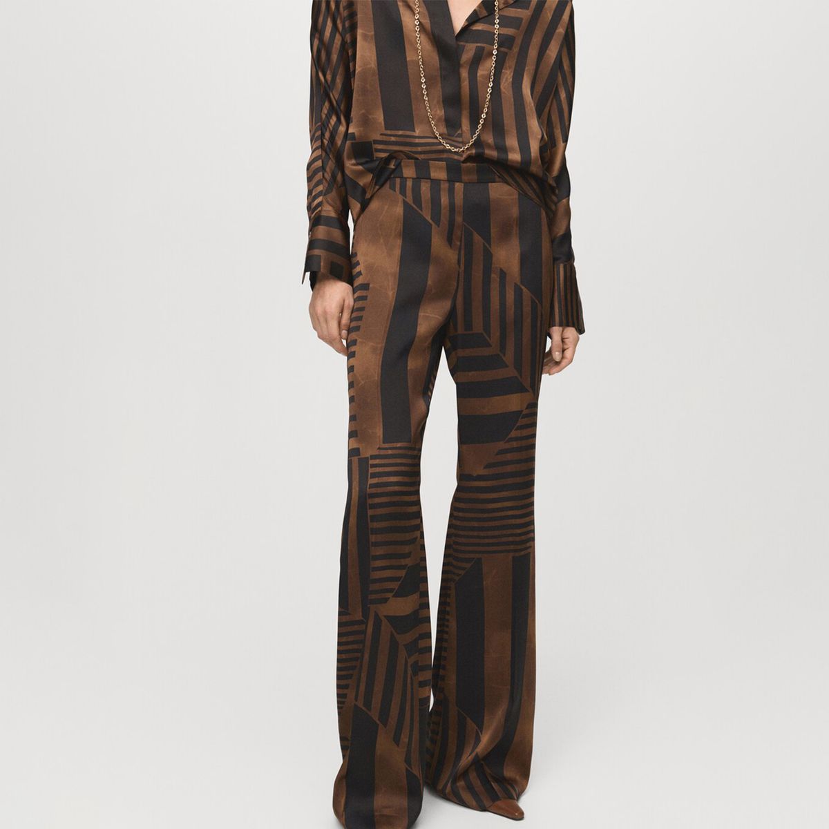 MANGO - Pantalón Recto Mujer Tiro alto Mango