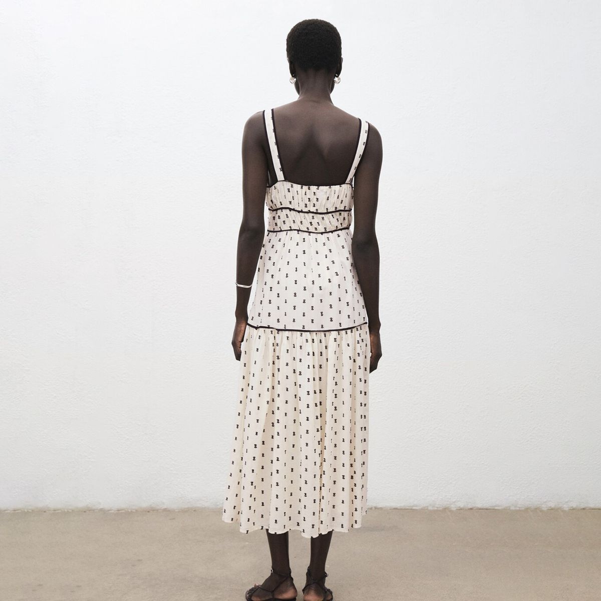 MANGO - Vestido Mujer Medio Casual con Estampado de Algodón Mango